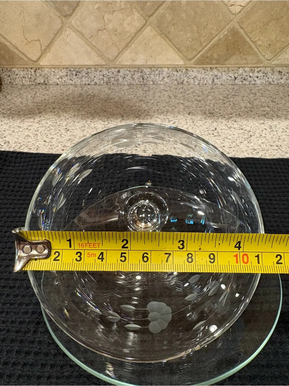 Vintage Princess House Heritage crystal round covered butter Dome